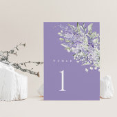 Lavender Wedding Table Numbers, Sage Green Floral