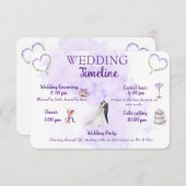 Lavender Wedding Timeline Enclosure Card Informatiekaartje (Voorkant / Achterkant)