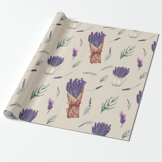Lavender Wedding, Vrijgezellenfeest, Gift Wrap Cadeaupapier (Uitgerold)