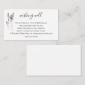 Lavender Wedding Wishing Well Informatiekaartje (Voorkant / Achterkant)