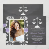 LAVENDER WET SCHOOL CHALKBOARD AFSTUDEREN KAART (Voorkant / Achterkant)