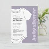 Lavender Whimsical Gender Neutral Baby shower Kaart (Staand voorkant)