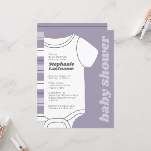 Lavender Whimsical Gender Neutral Baby shower Kaart
