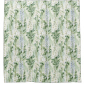 Lavender White Delphinium Flowers Bridal Shower Douchegordijn (Voorkant)