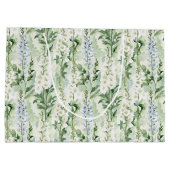 Lavender White Delphinium Flowers Bridal Shower Groot Cadeauzakje (Achterkant)