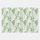 Lavender White Delphinium Flowers Bridal Shower Inpakpapier Vel (Voorkant)