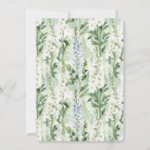 Lavender White Delphinium Flowers Bridal Shower Kaart (Achterkant)