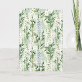 Lavender White Delphinium Flowers Bridal Shower Kaart (Achterkant)