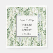 Lavender White Delphinium Flowers Bridal Wedding Servet (Voorkant)