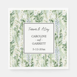 Lavender White Delphinium Flowers Bridal Wedding Servet