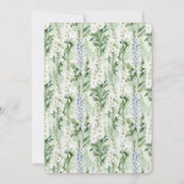 Lavender White Delphinium Flowers Wedding Kaart (Achterkant)