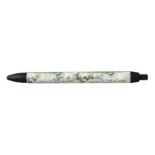 Lavender White Delphinium Flowers   Zwarte Inkt Pen (Voorkant)