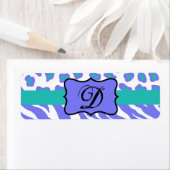 Lavender, White en Blauwgroen Zebra en Cheetah Per Etiket (Insitu)