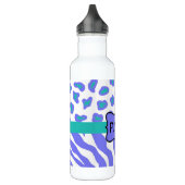 Lavender, White en Blauwgroen Zebra en Cheetah Per Waterfles (Links)