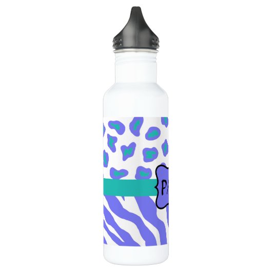 Lavender, White en Blauwgroen Zebra en Cheetah Per Waterfles (Links)