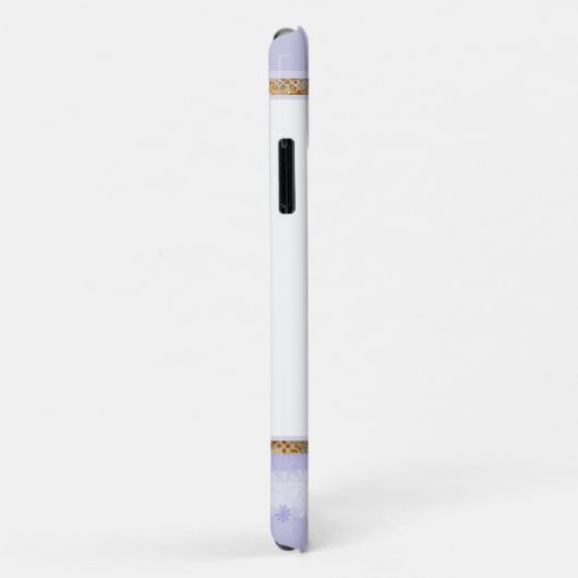 Lavender & White Flowered Border Case-Mate iPhone Case (Achterkant/rechts)