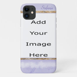 Lavender & White Flowered Border Case-Mate iPhone Case