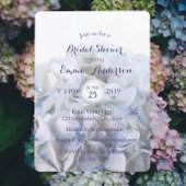 ©Lavender White Hydrangea Bridal Shower Invitation Kaart