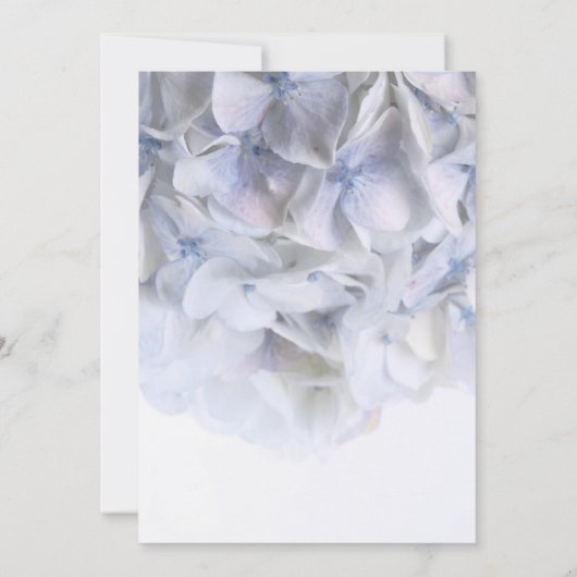 ©Lavender White Hydrangea Wedding Invitation Kaart (Achterkant)