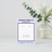 Lavender White Logo Jewelry Earrings QR Code Visitekaartje (Staand voorkant)