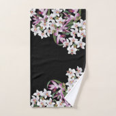 Lavender & White Orchid Flowers Bath Towel Set Bad Handdoek (Handdoek)