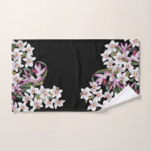 Lavender & White Orchid Flowers Bath Towel Set Bad Handdoek (Handdoek)
