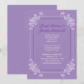 lavender White Paars Swirls Post Weddenschap Kaart (Voorkant / Achterkant)