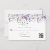 Lavender White Peonies Roses Floral Save The Date (Voorkant)