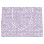 Lavender White Polka Dots Birthday Groot Cadeauzakje (Voorkant)