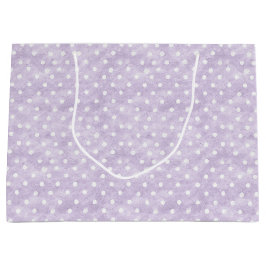 Lavender White Polka Dots Birthday Groot Cadeauzakje
