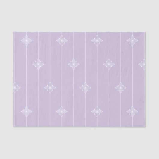 Lavender & White Stripe Geometric Pattern Tissuepapier (Voorkant)