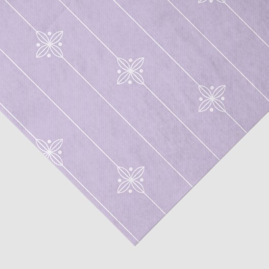 Lavender & White Stripe Geometric Pattern Tissuepapier (Detail)