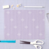 Lavender & White Stripe Geometric Pattern Tissuepapier (Craft)