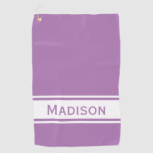 Lavender White Stripe Modern Name Monogram