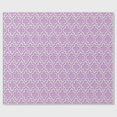 Lavender White XL Moroccan Quatrefoil #7DS Cadeaupapier (Vlak)