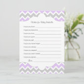Lavender wil Baby / geweldig baby shower idee Advieskaart (Staand voorkant)