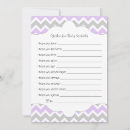 Lavender wil Baby / geweldig baby shower idee Advieskaart
