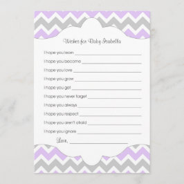 Lavender wil Baby / geweldig baby shower idee Advieskaart