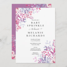 Lavender Wildbloemen Floral Baby Sprinkle / Shower