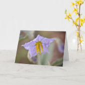 Lavender Wildflower Art Note Kaart (Gele Bloem)