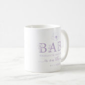 Lavender Wildflower Baby Announcement Coffee Mug Koffiemok (Voorkant rechts)