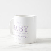 Lavender Wildflower Baby Announcement Coffee Mug Koffiemok (Voorkant links)