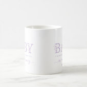 Lavender Wildflower Baby Announcement Coffee Mug Koffiemok (Center)