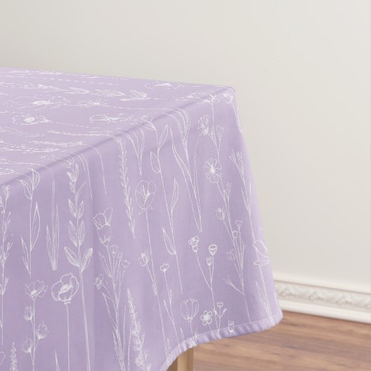 Lavender Wildflower Baby Shower Tablecloth Tafelkleed (Voorbeeld)