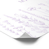 Lavender Wildflower Baby Shower Welcome Sign Poster (Hoek)