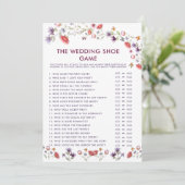 Lavender Wildflower Bridal Shower Shoe Game (Staand voorkant)