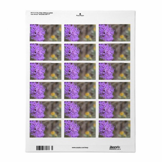 Lavender Wildflower Etiket (Full Sheet)