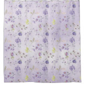 Lavender Wildflower Floral Pattern Douchegordijn (Voorkant)