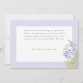 Lavender Wildflower Garden Romantic Wedding Bedankkaart (Achterkant)