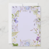 Lavender Wildflower Garden Romantic Wedding Kaart (Achterkant)